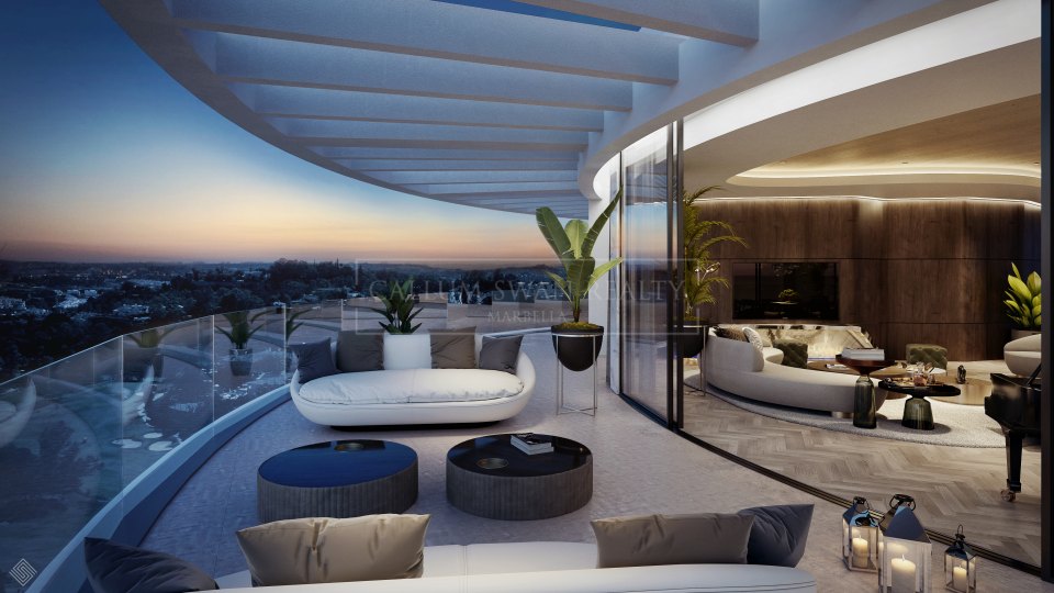 Benahavis, Penthouse unique avec vue panoramique sur la mer