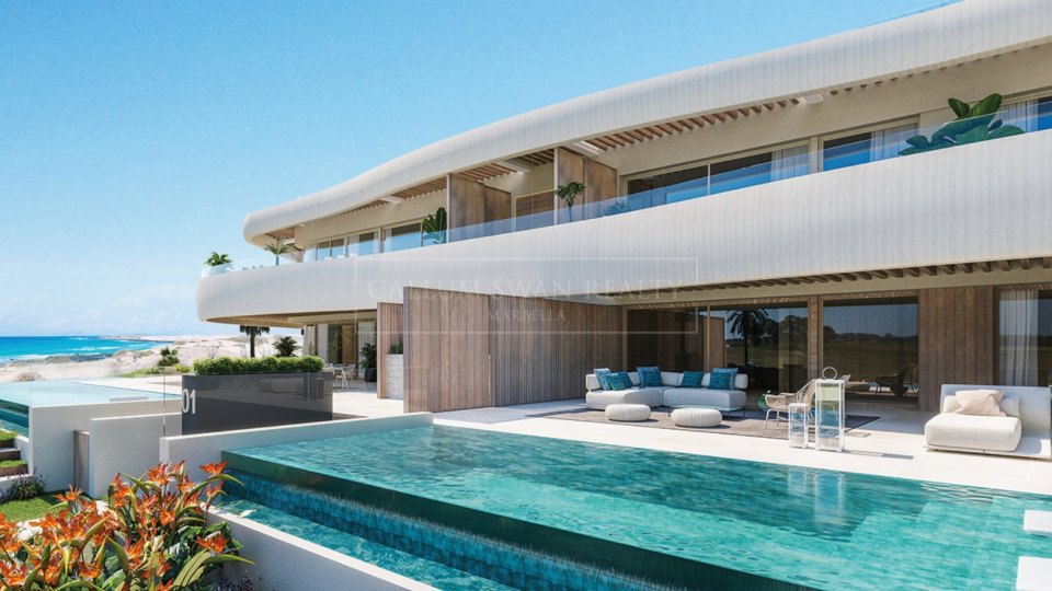 Marbella Est, Magnifique complexe neuf de luxe en bord de plage en première ligne