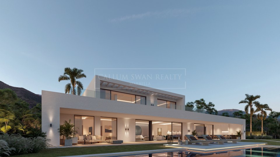 Marbella Golden Mile, Brand new luxury villa in Marbella's Golden Mile with sea views