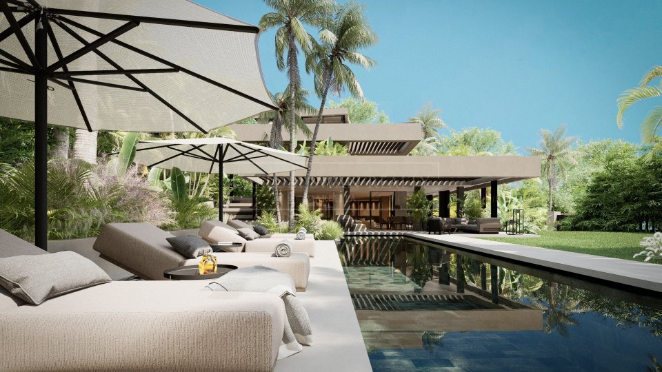 Nueva Andalucia, Villa moderna en construcción en el Valle del Golf de Nueva Andalucía