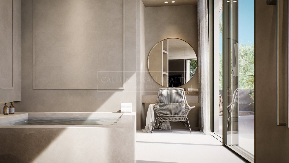 Nueva Andalucia, Villa moderna en construcción en el Valle del Golf de Nueva Andalucía