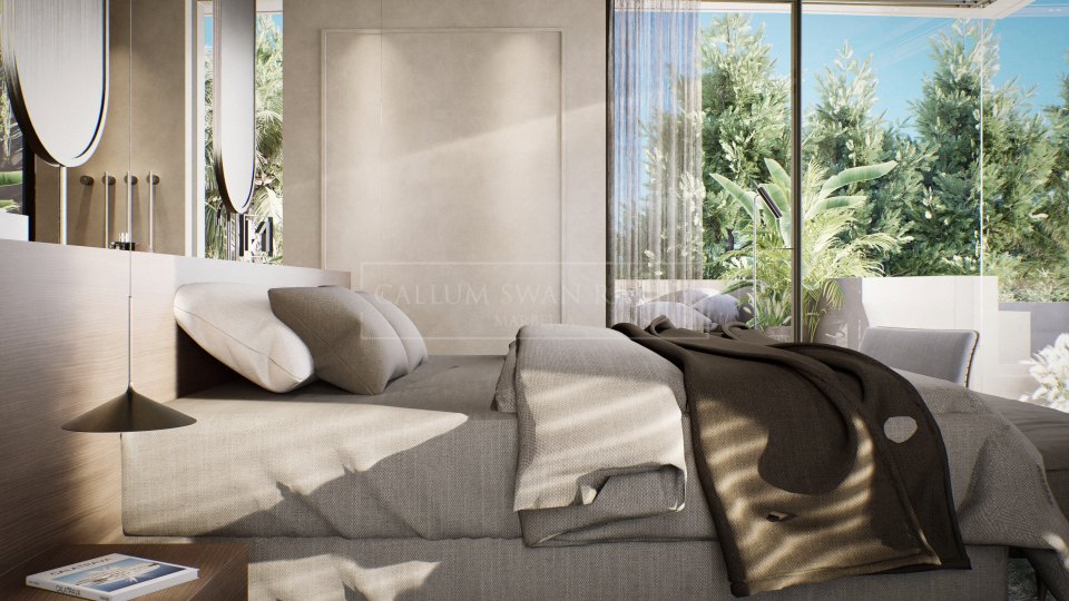 Nueva Andalucia, Villa moderna en construcción en el Valle del Golf de Nueva Andalucía