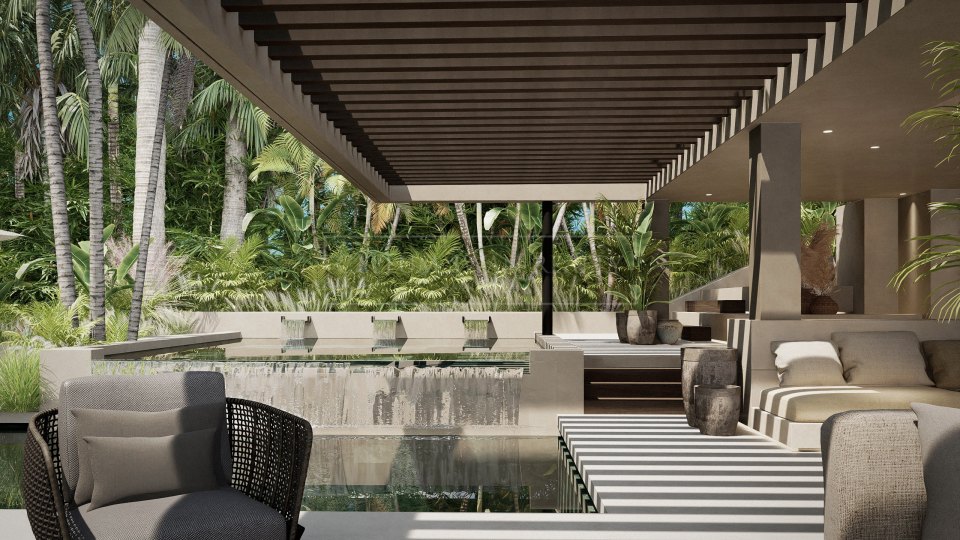 Nueva Andalucia, Villa moderna en construcción en el Valle del Golf de Nueva Andalucía