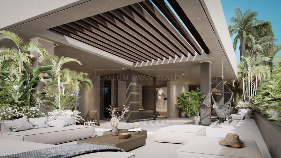 Nueva Andalucia, Villa moderna en construcción en el Valle del Golf de Nueva Andalucía