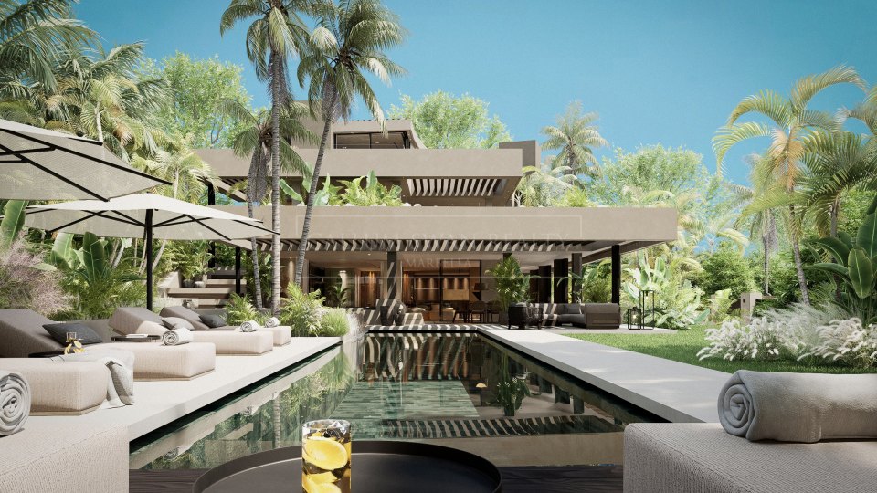 Nueva Andalucia, Villa moderna en construcción en el Valle del Golf de Nueva Andalucía