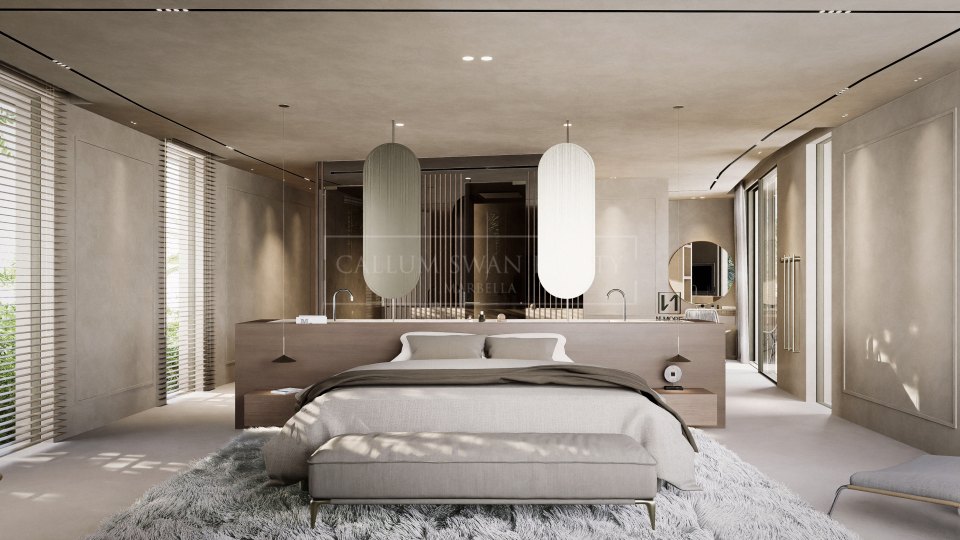 Nueva Andalucia, Villa moderna en construcción en el Valle del Golf de Nueva Andalucía