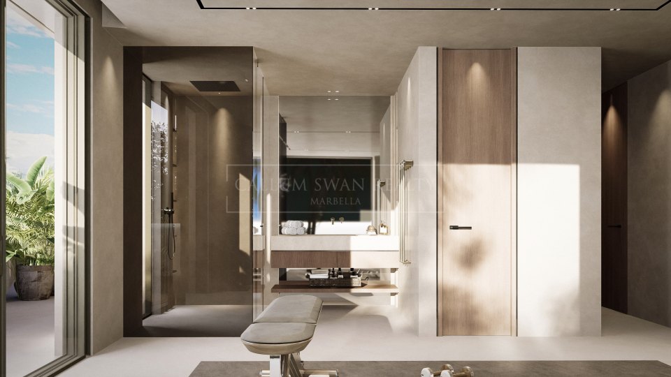 Nueva Andalucia, Villa moderna en construcción en el Valle del Golf de Nueva Andalucía