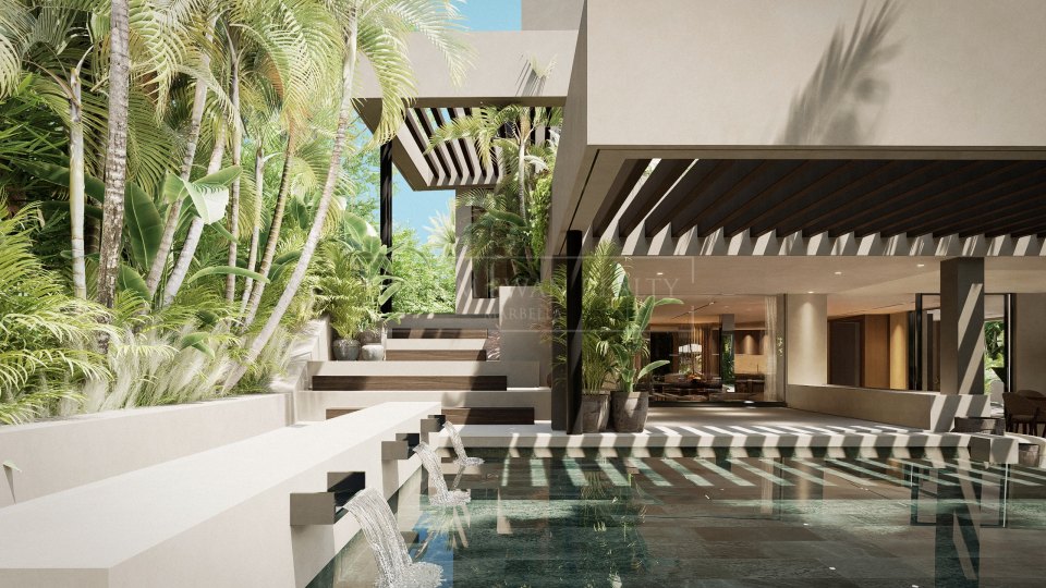 Nueva Andalucia, Villa moderna en construcción en el Valle del Golf de Nueva Andalucía