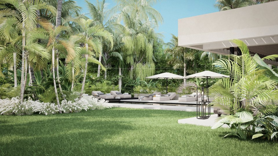 Nueva Andalucia, Villa moderna en construcción en el Valle del Golf de Nueva Andalucía