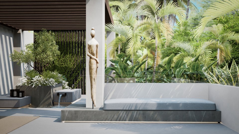 Nueva Andalucia, Villa moderna en construcción en el Valle del Golf de Nueva Andalucía