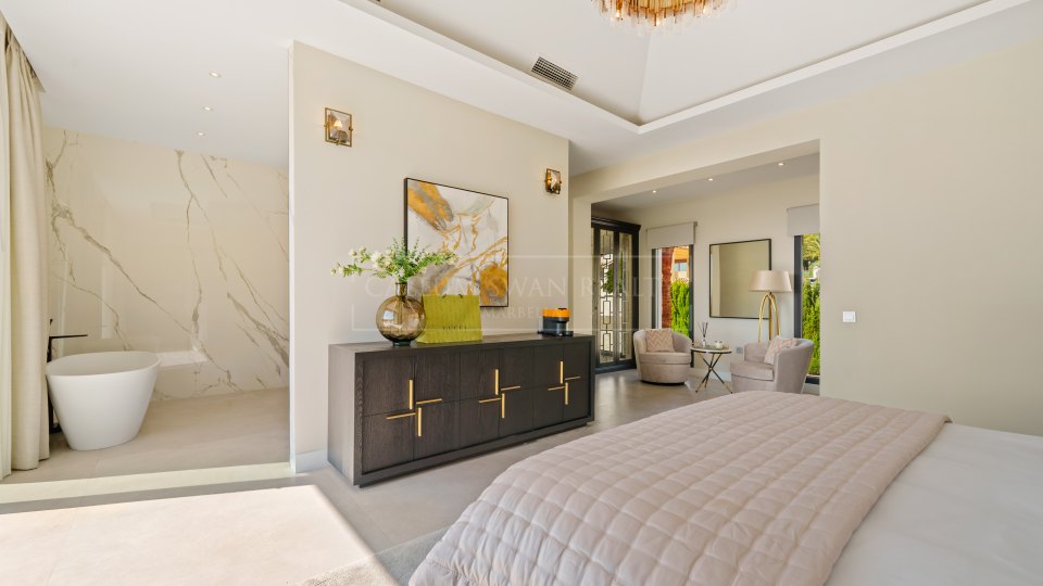 Benahavis, Villa moderne de six chambres avec vue dégagée à La Quinta, Benahavís