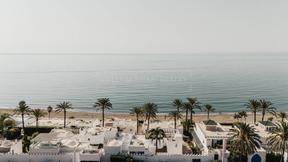 Marbella Golden Mile, Renovated Beachfront Townhouse for Sale on Marbella’s Golden Mile