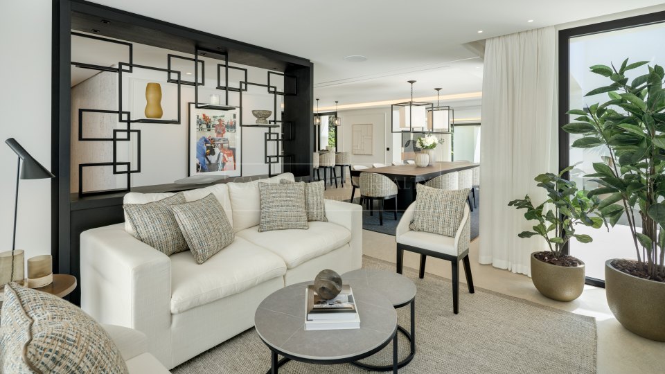 Nueva Andalucia, Villa moderne en première ligne avec vue sur la mer dans la vallée du golf de Nueva Andalucía