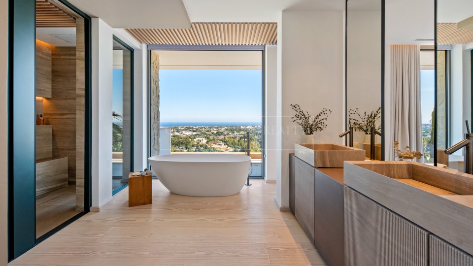 Benahavis, Villa contemporánea con vistas al mar en La Quinta, Benahavís