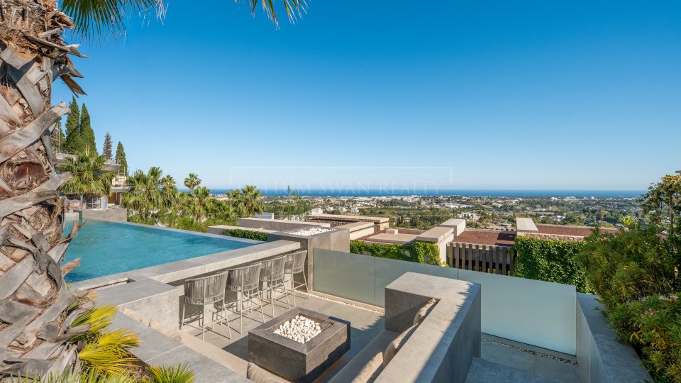 Benahavis, Villa contemporánea con vistas al mar en La Quinta, Benahavís