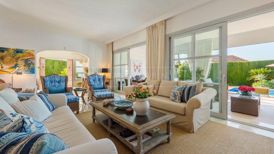 Marbella Golden Mile, Mediterranean Four-Bedroom Villa for Sale in Sierra Blanca, Marbella