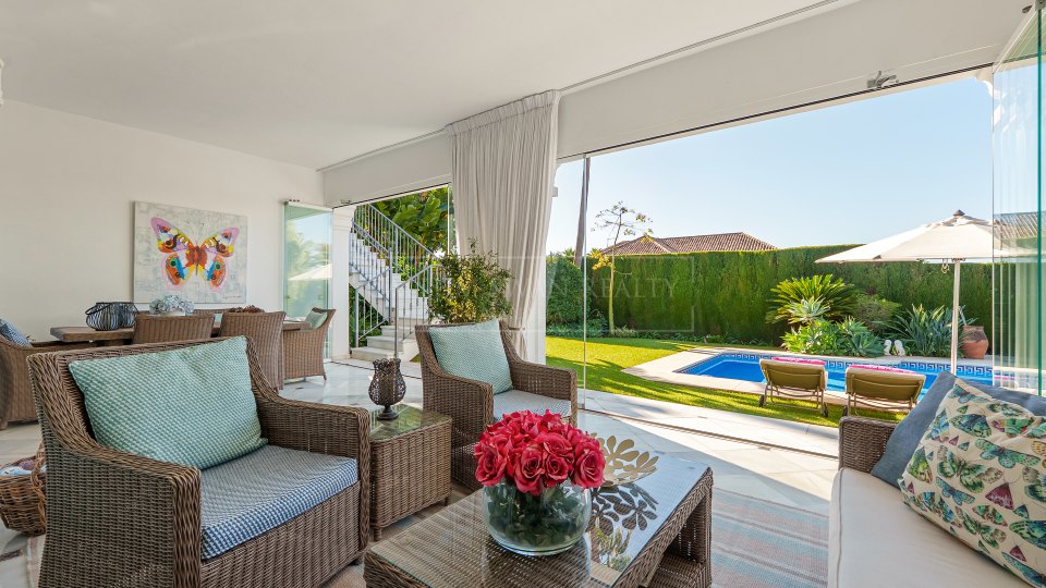 Marbella Golden Mile, Mediterranean Four-Bedroom Villa for Sale in Sierra Blanca, Marbella