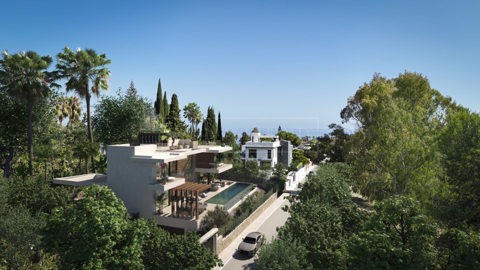 Marbella Golden Mile, Parcela con Proyecto de Villa en Venta en La Carolina, Milla de Oro de Marbella