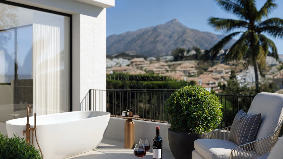 Nueva Andalucia, Newly Built Five-Bedroom Villa with Sea Views in Los Naranjos, Nueva Andalucía