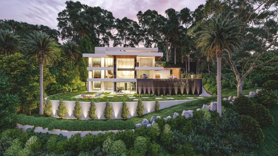 Benahavis, Terrain orienté sud avec projet de villa approuvé à El Madroñal