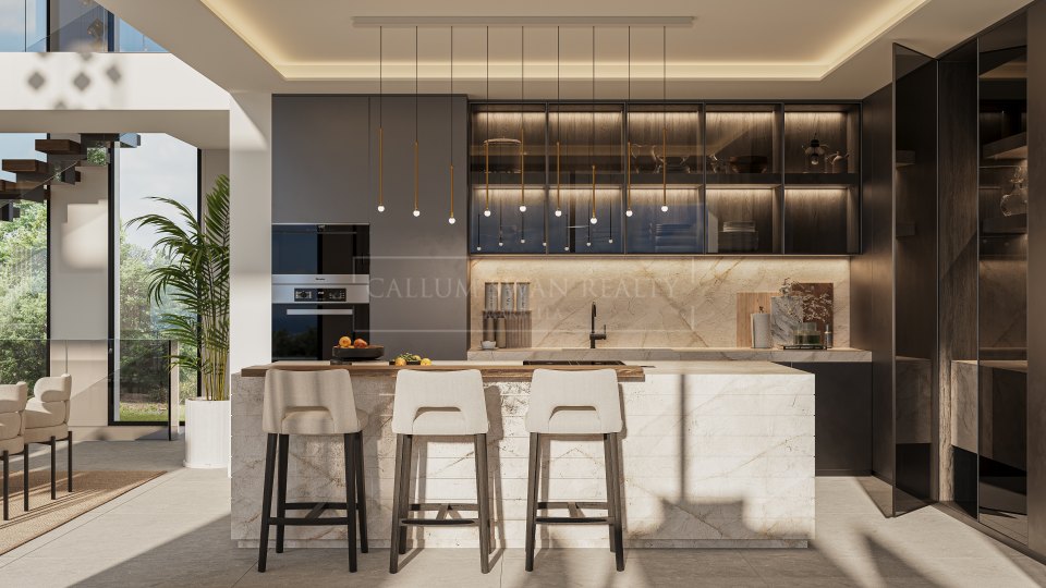 San Pedro de Alcantara, Villa de cinco habitaciones recién construida junto a la playa en Cortijo Blanco, San Pedro de Alcántara