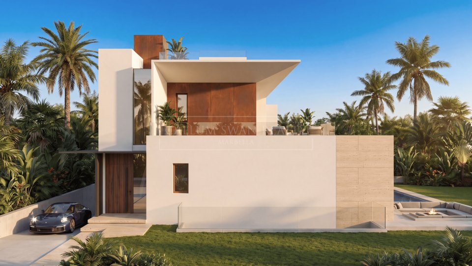San Pedro de Alcantara, Villa de cinco habitaciones recién construida junto a la playa en Cortijo Blanco, San Pedro de Alcántara