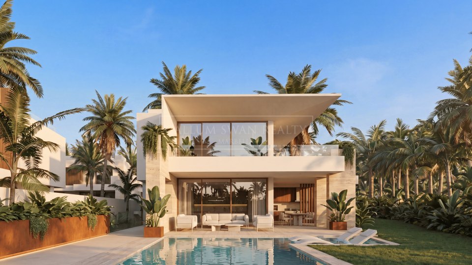 San Pedro de Alcantara, Villa de cinco habitaciones recién construida junto a la playa en Cortijo Blanco, San Pedro de Alcántara