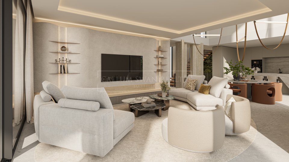 San Pedro de Alcantara, Villa de cuatro dormitorios diseñada por arquitecto a pocos pasos de la playa en Cortijo Blanco, San Pedro de Alcántara