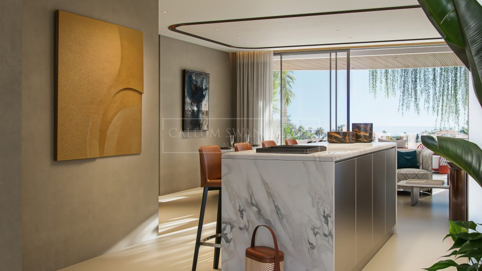 Marbella Golden Mile, Penthouse Skyline de trois chambres avec piscine privée sur le Golden Mile de Marbella