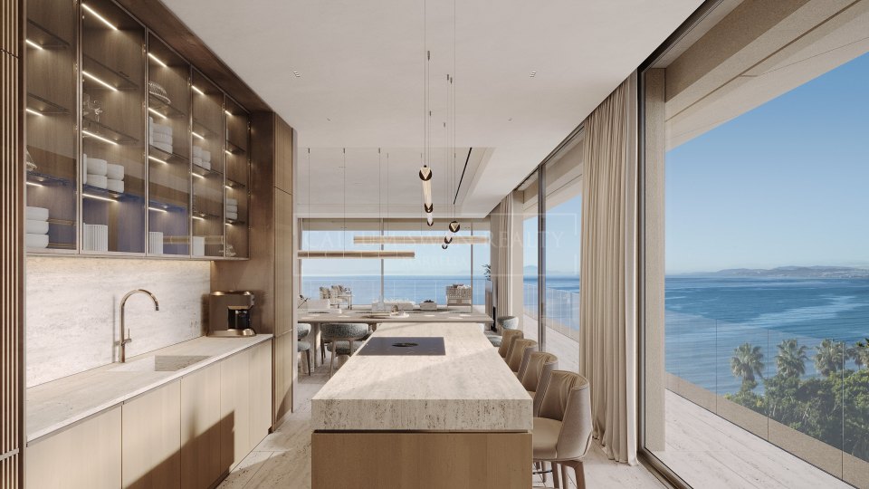 Estepona, Appartement d'angle en bord de mer avec quatre chambres à Estepona