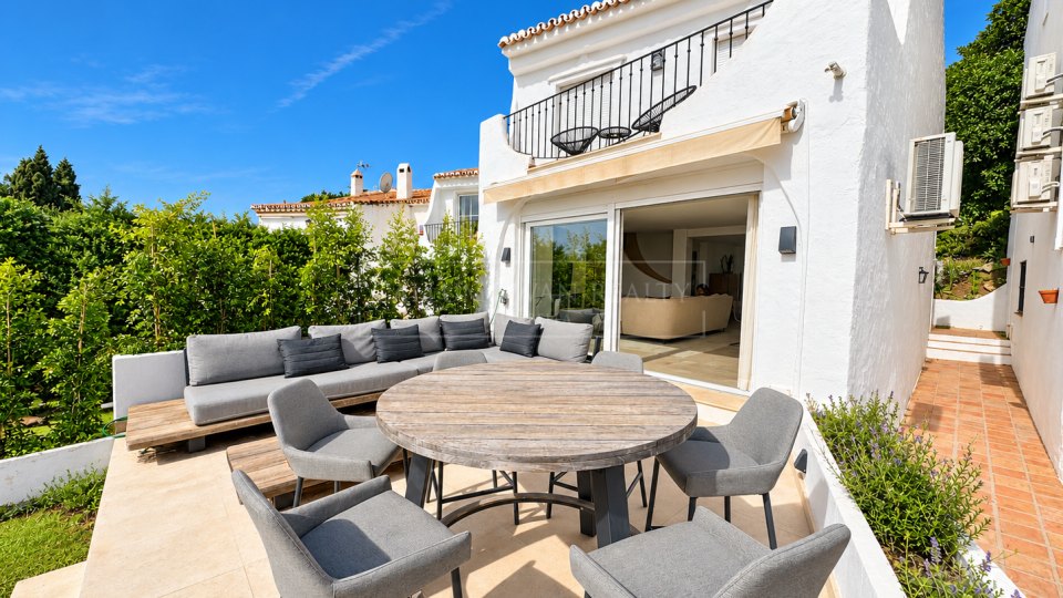 Marbella East, South-Facing Four-Bedroom Townhouse with Sea Views in Los Altos de los Monteros
