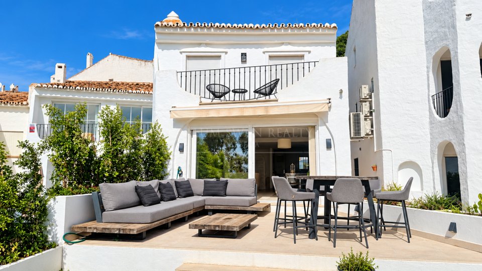Marbella East, South-Facing Four-Bedroom Townhouse with Sea Views in Los Altos de los Monteros