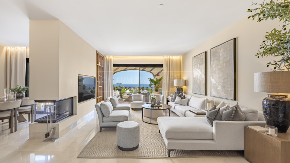 Benahavis, Appartement penthouse élégant de trois chambres avec vue sur la mer à La Quinta, Benahavis
