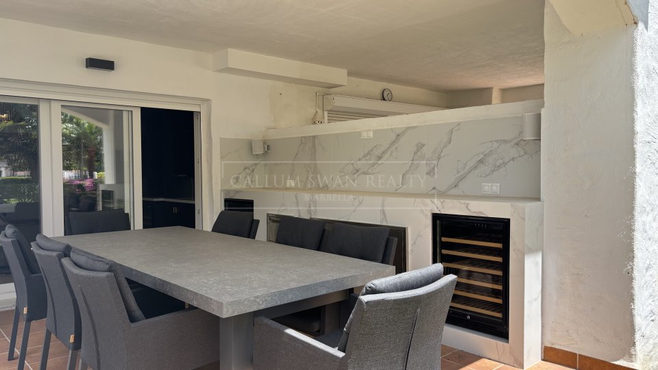 San Pedro de Alcantara, Appartement en rez-de-jardin en bord de mer à louer longue durée