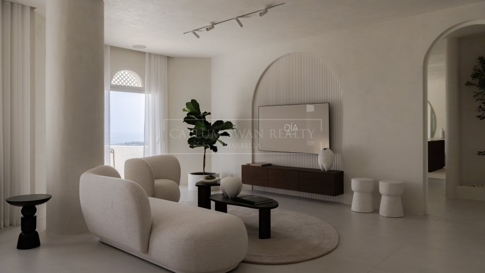 Marbella Golden Mile, Magnifique penthouse de luxe avec vue sur la mer à vendre sur la Mille d'Or de Marbella