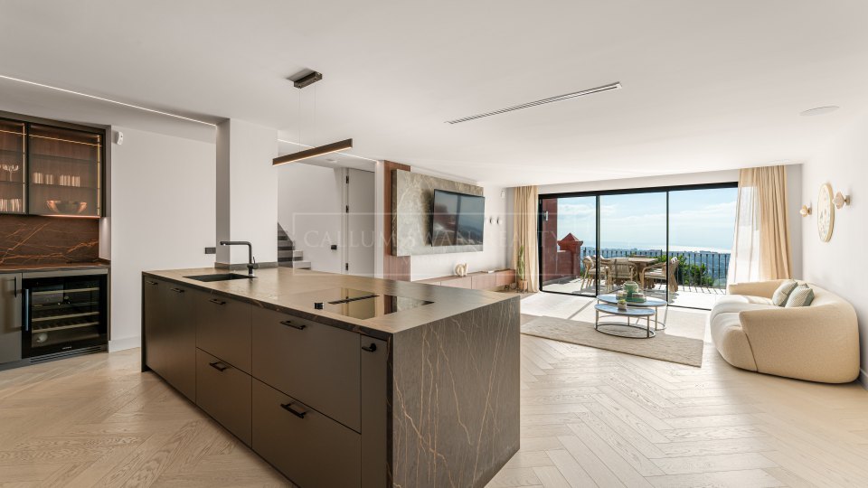 Benahavis, Penthouse duplex quatre pièces avec vue sur la mer à Monte Halcones, Benahavís