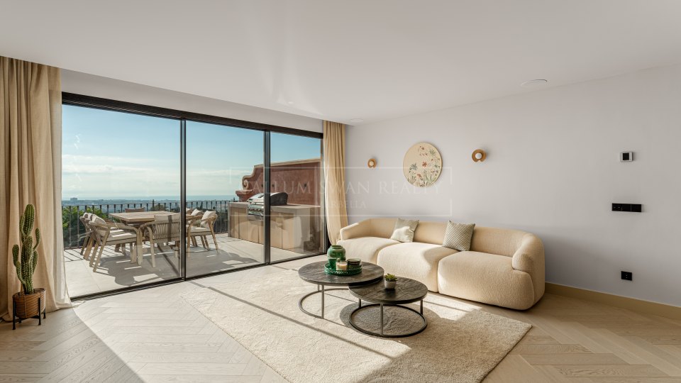 Benahavis, Penthouse duplex quatre pièces avec vue sur la mer à Monte Halcones, Benahavís