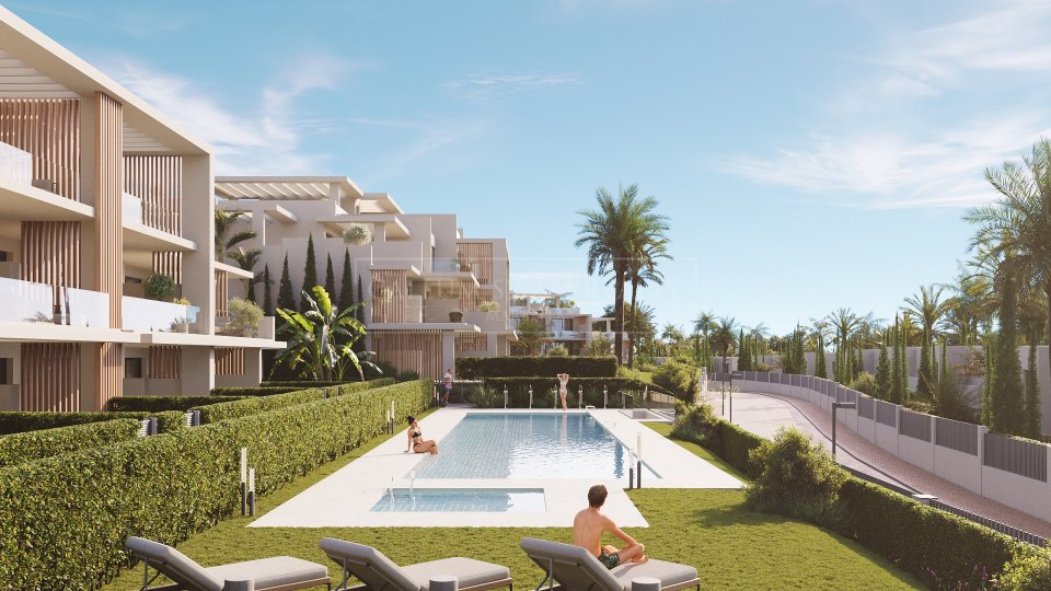 Estepona, Modern Two-Bedroom Ground Floor Apartment for Sale Near Estepona with Private Garden