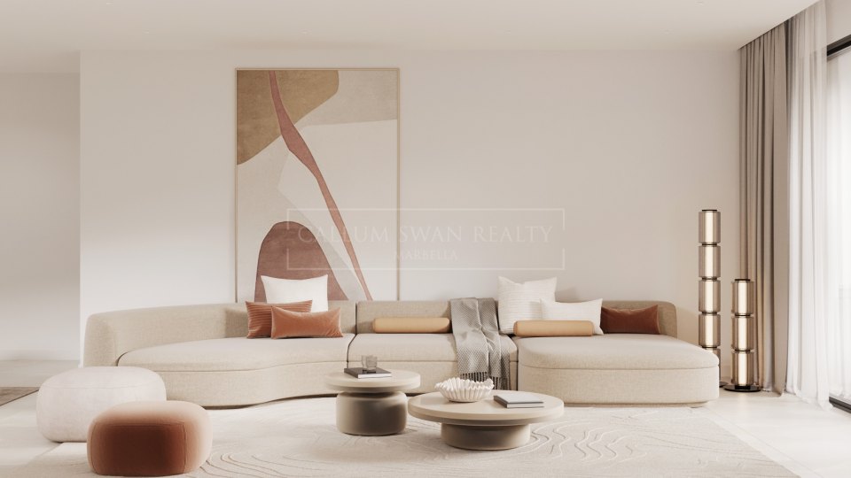 Estepona, Modern 3 Bedroom Ground Floor Apartment for Sale in New Golden Mile, Estepona