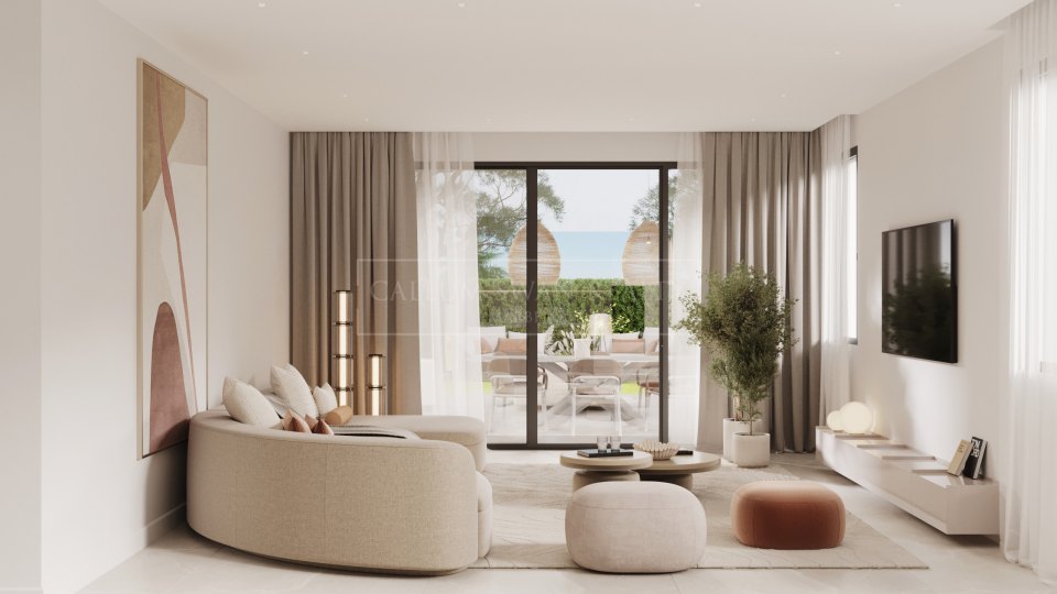 Estepona, Modern 3 Bedroom Ground Floor Apartment for Sale in New Golden Mile, Estepona