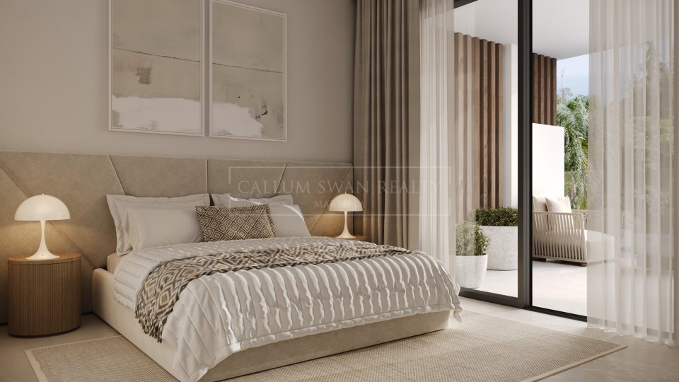 Estepona, Modern 3 Bedroom Ground Floor Apartment for Sale in New Golden Mile, Estepona