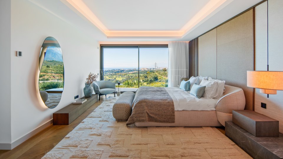 Marbella East, Modern Four-Bedroom Villa with Sea Views for Sale in El Rosario, Marbella