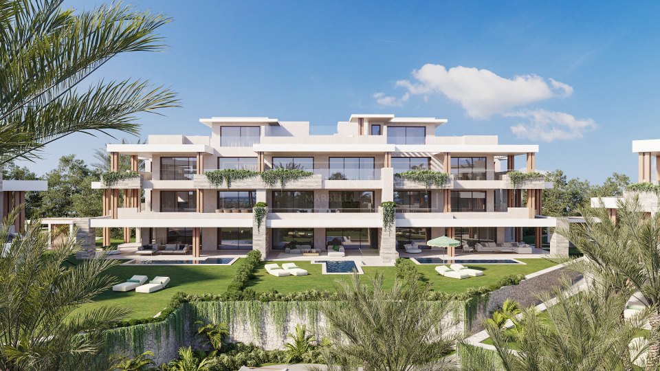 Estepona, New Build Beachfront Ground Floor Apartment for Sale in Estepona