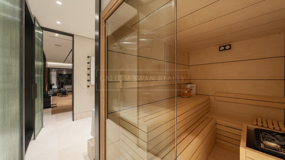 Marbella Golden Mile, Villa contemporaine de cinq chambres avec vue sur la mer à Marbella Hill Club, Golden Mile