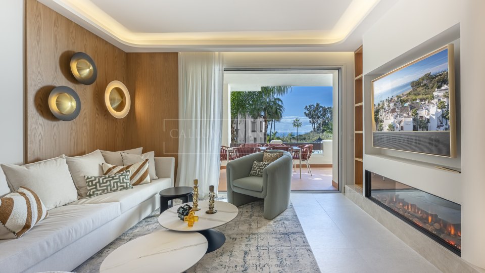 Estepona, Appartement en bord de mer avec trois chambres et vue sur la mer à Bahia del Velerín, Estepona