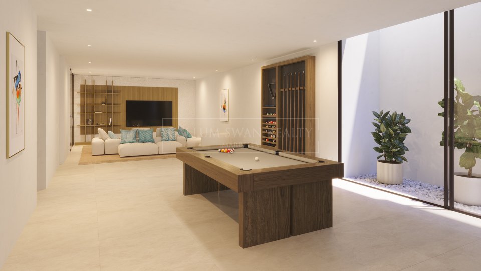 Estepona, Villa de cuatro dormitorios en planos cerca del golf y la playa en Estepona Golf