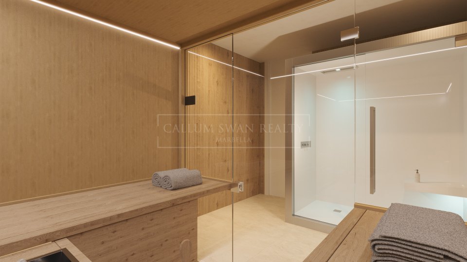 Estepona, Villa de cuatro dormitorios en planos cerca del golf y la playa en Estepona Golf