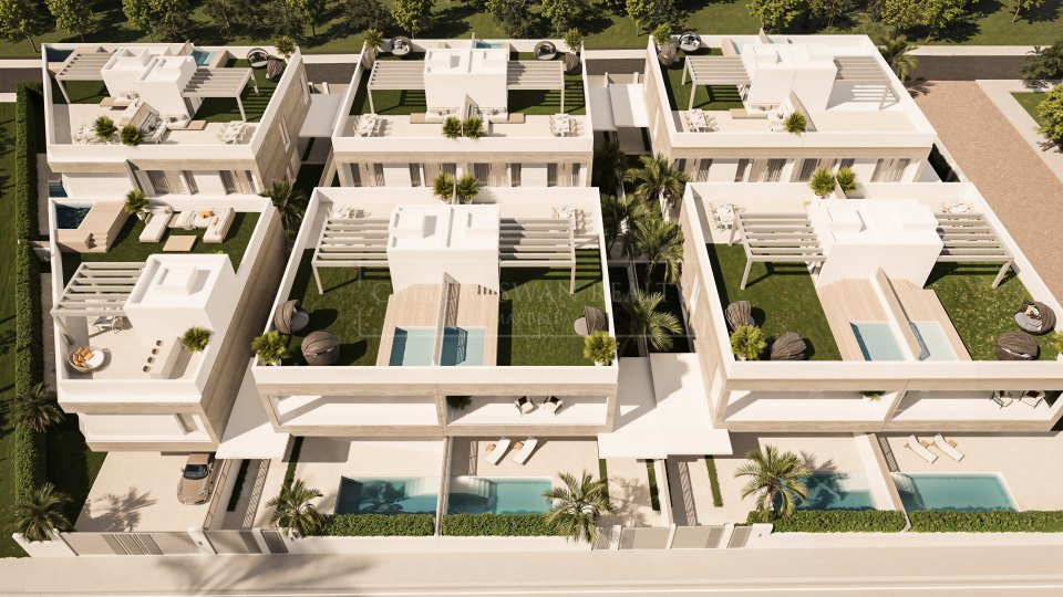 San Pedro de Alcantara, Villa moderna de cuatro dormitorios con piscina y ascensor en venta en San Pedro de Alcántara, Marbella