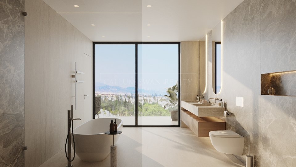 San Pedro de Alcantara, Villa moderna de cuatro dormitorios con piscina y ascensor en venta en San Pedro de Alcántara, Marbella