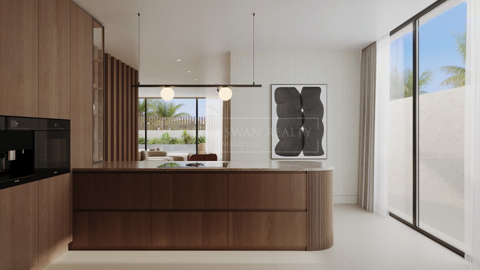 San Pedro de Alcantara, Villa moderna de cuatro dormitorios con piscina y ascensor en venta en San Pedro de Alcántara, Marbella